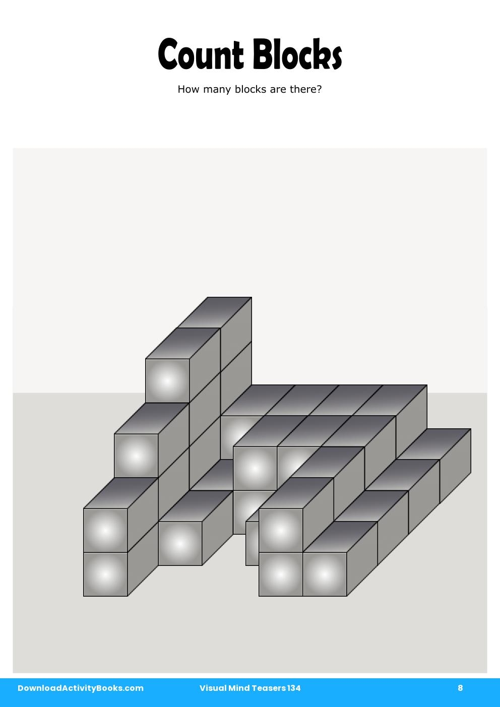 Count Blocks in Visual Mind Teasers 134