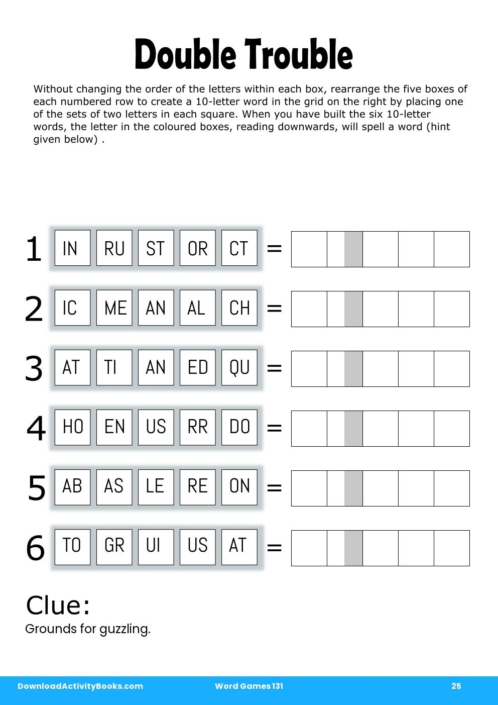 Double Trouble in Word Games 131