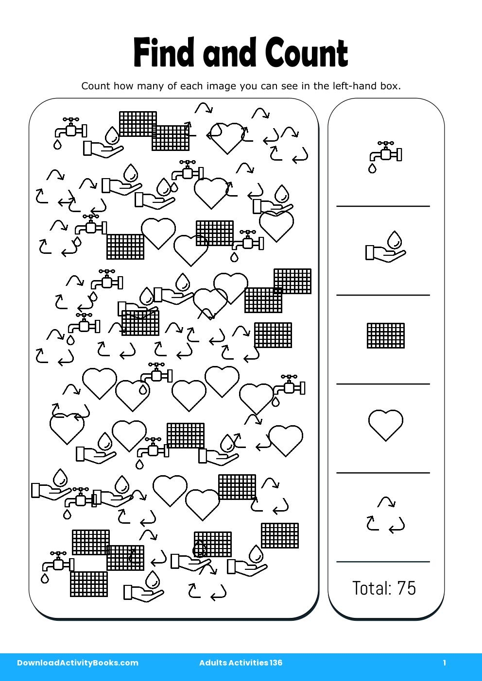 Find and Count in Adults Activities 136