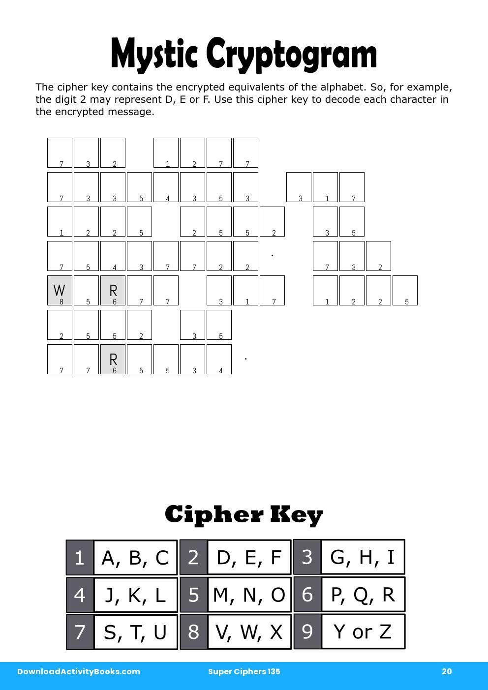 Mystic Cryptogram in Super Ciphers 135