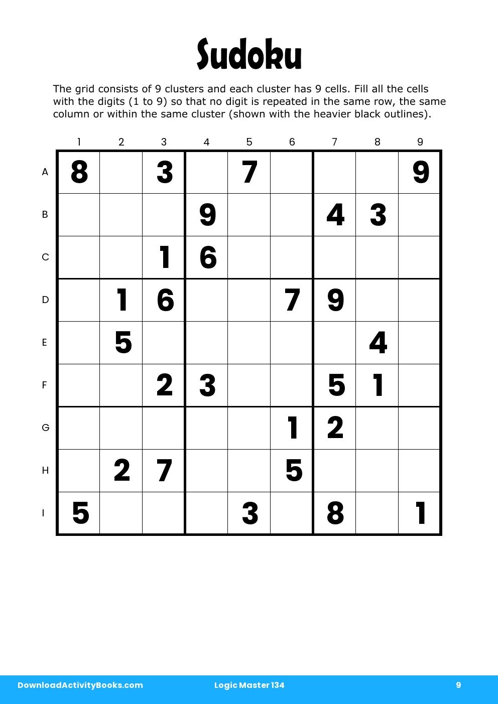 Sudoku in Logic Master 134