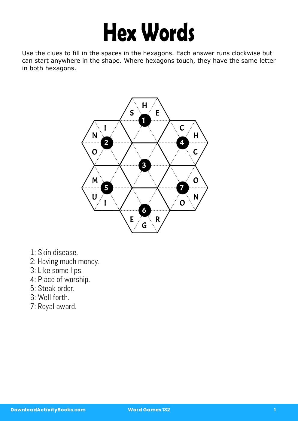 Hex Words in Word Games 132