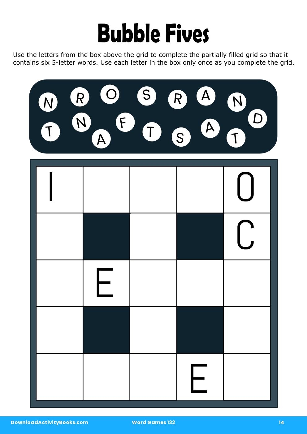 Bubble Fives in Word Games 132