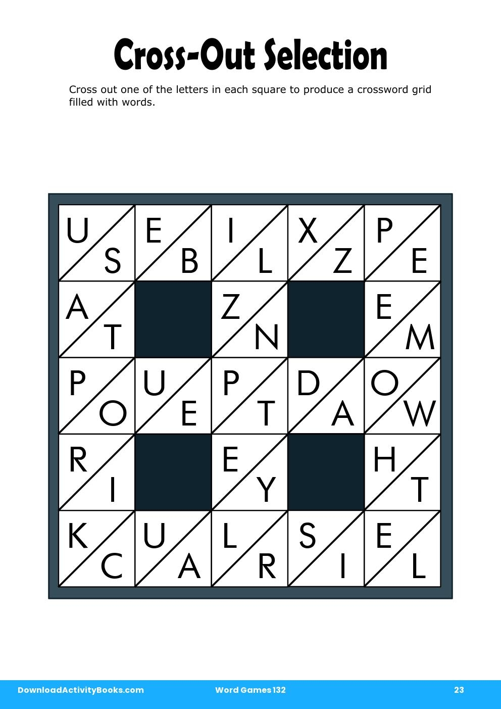 Cross-Out Selection in Word Games 132