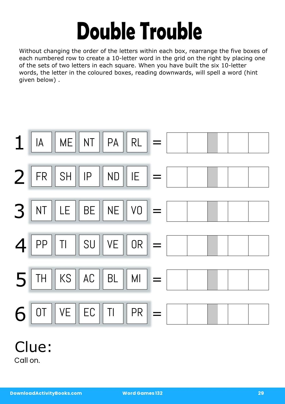 Double Trouble in Word Games 132