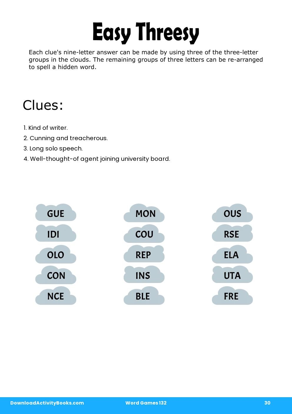 Easy Threesy in Word Games 132