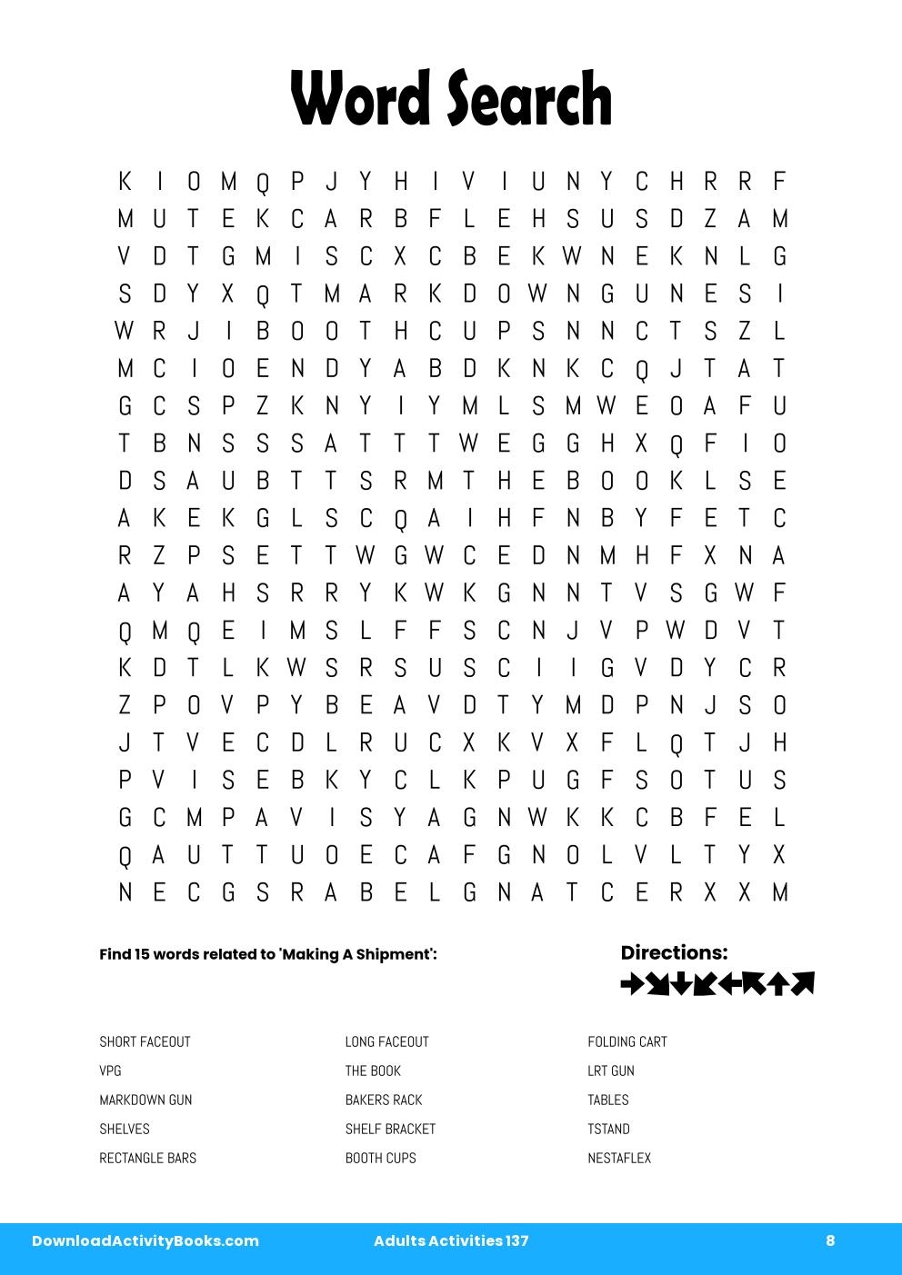 Word Search in Adults Activities 137