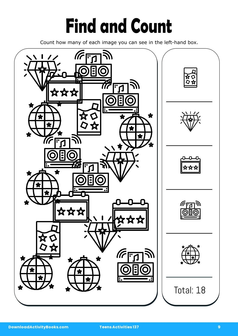 Find and Count in Teens Activities 137