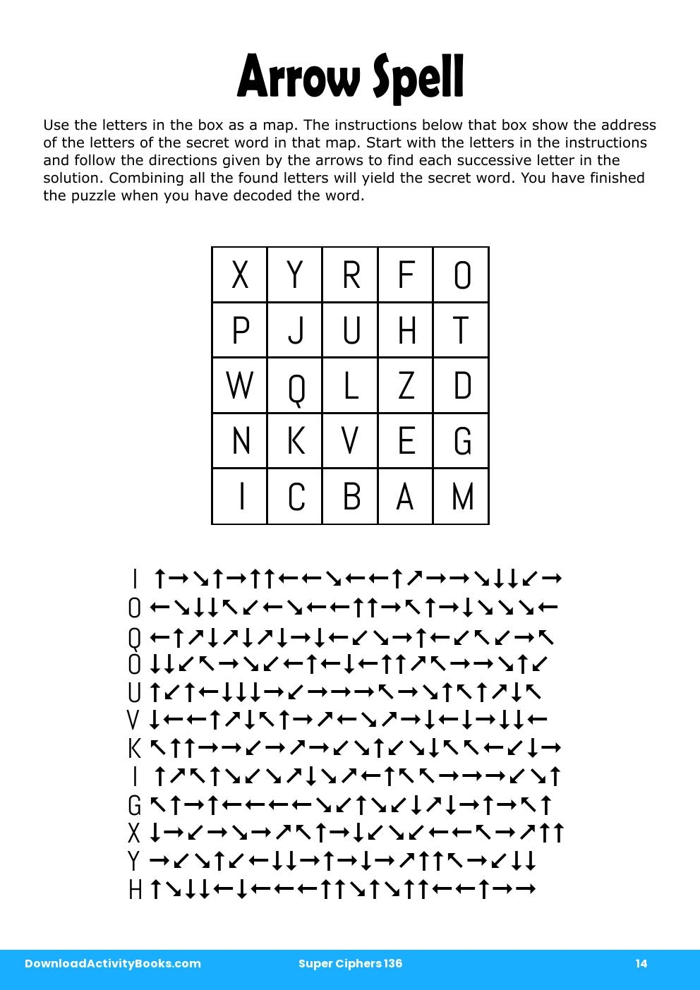 Arrow Spell in Super Ciphers 136