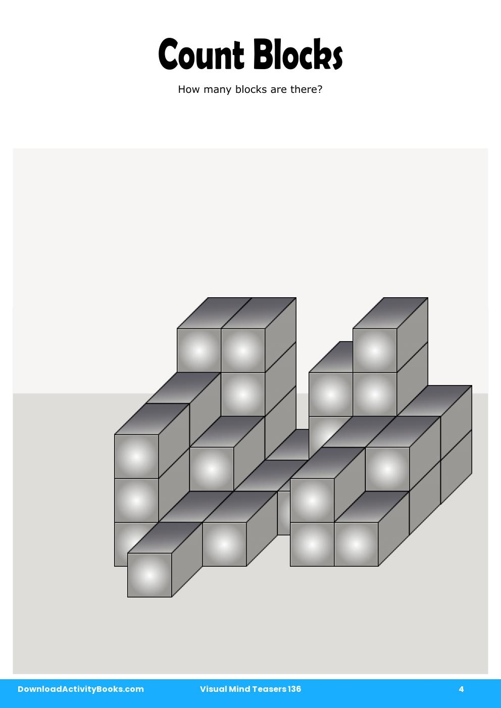 Count Blocks in Visual Mind Teasers 136