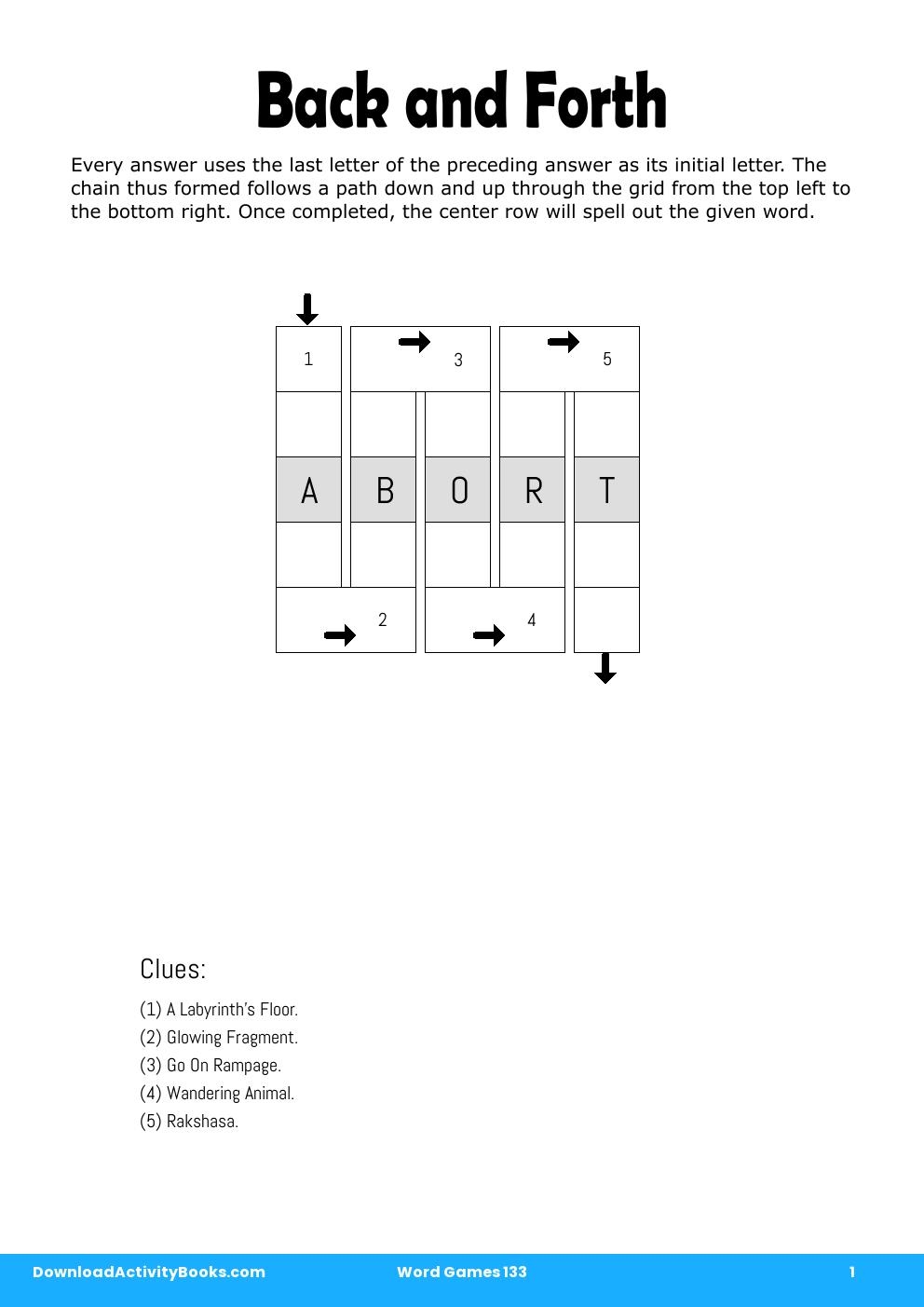 Back and Forth in Word Games 133