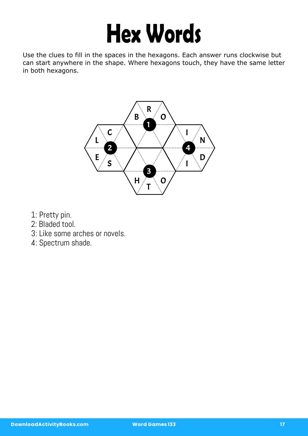 Hex Words in Word Games 133