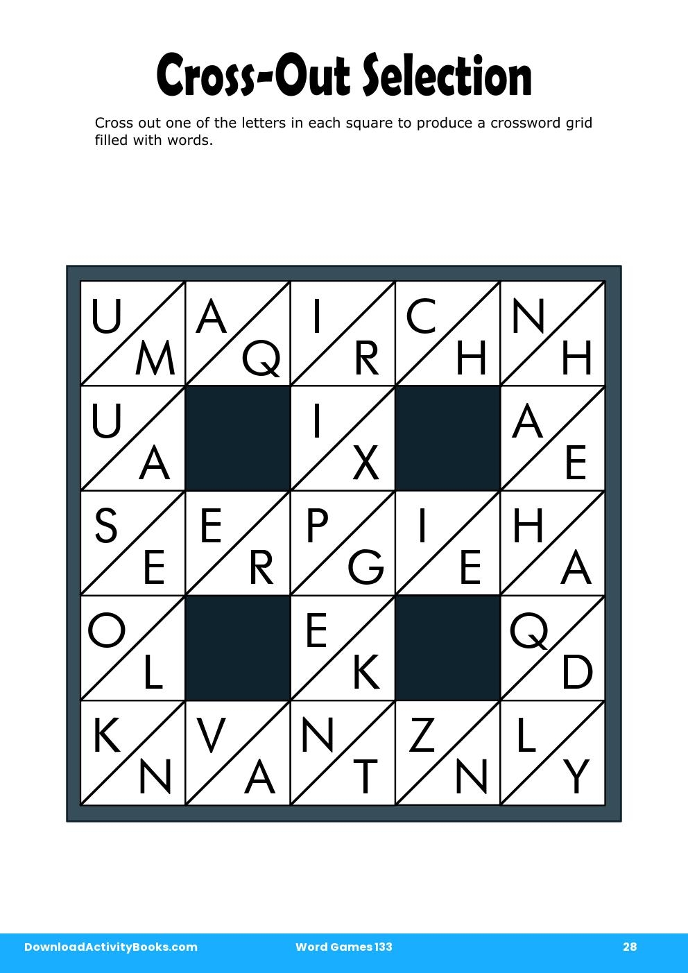 Cross-Out Selection in Word Games 133