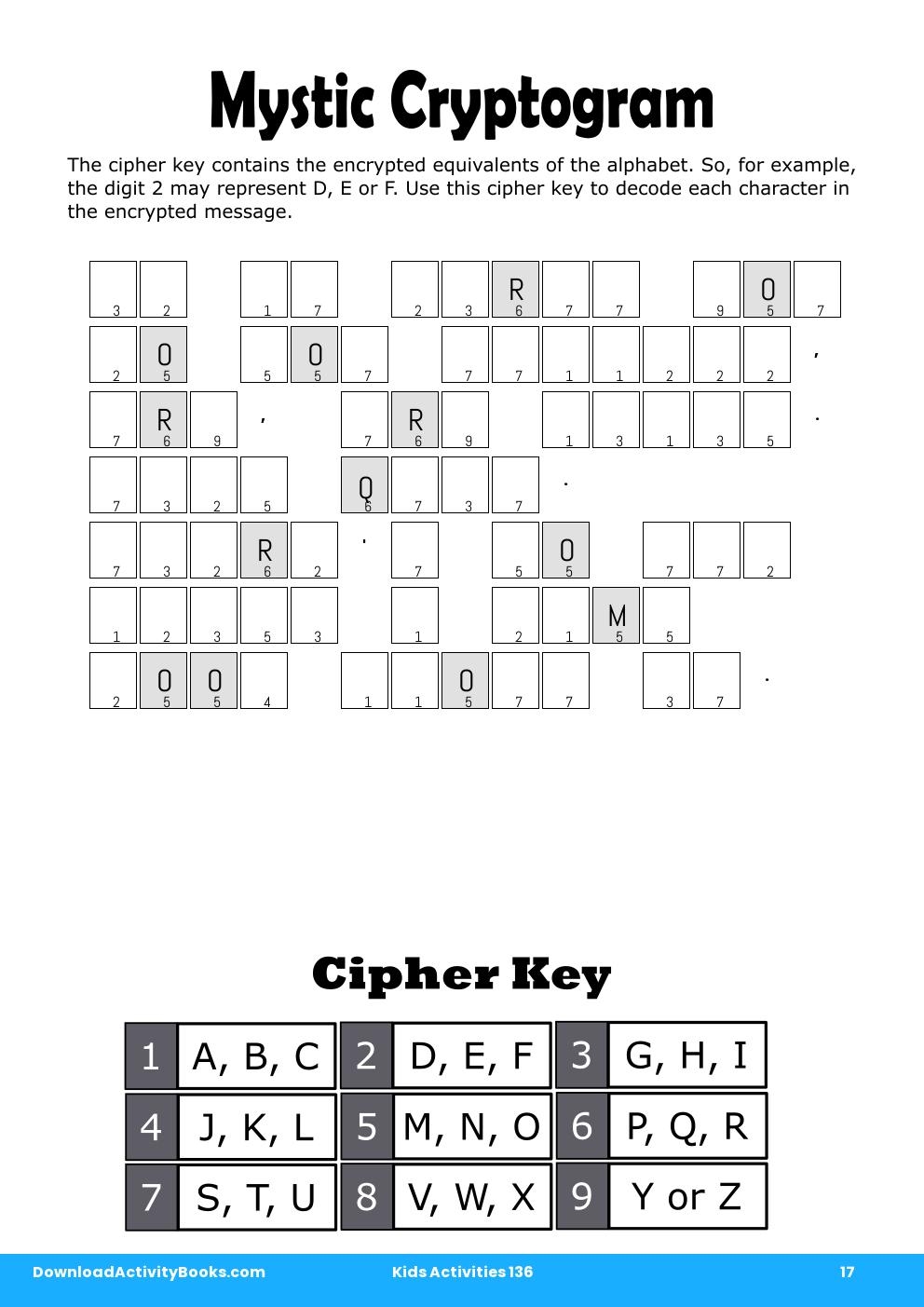 Mystic Cryptogram in Kids Activities 136