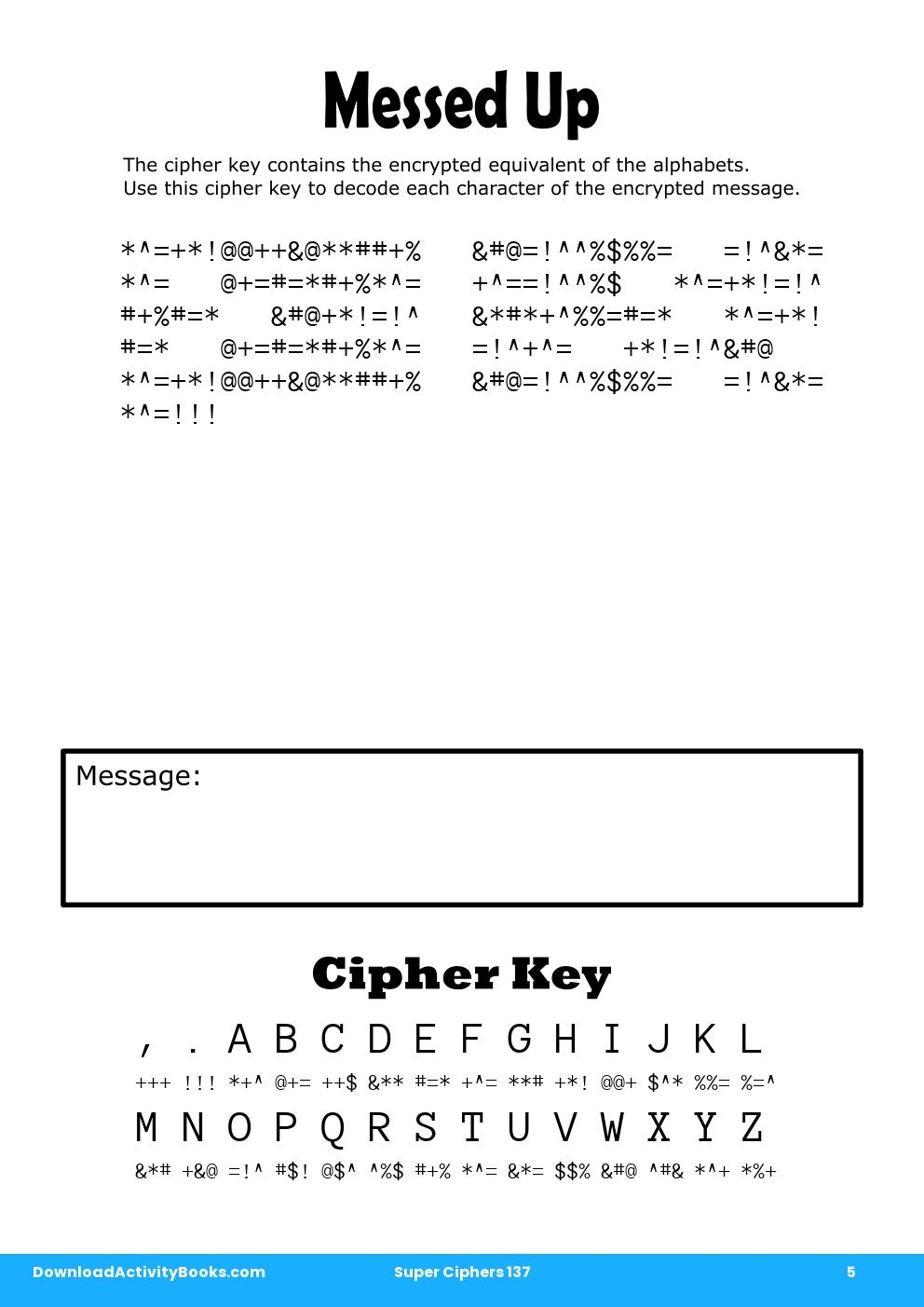 Messed Up in Super Ciphers 137