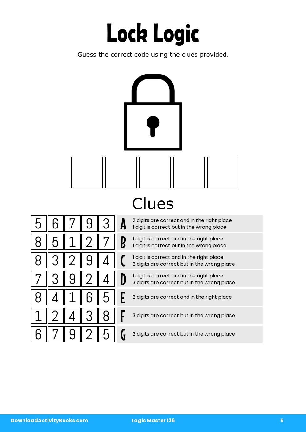 Lock Logic in Logic Master 136