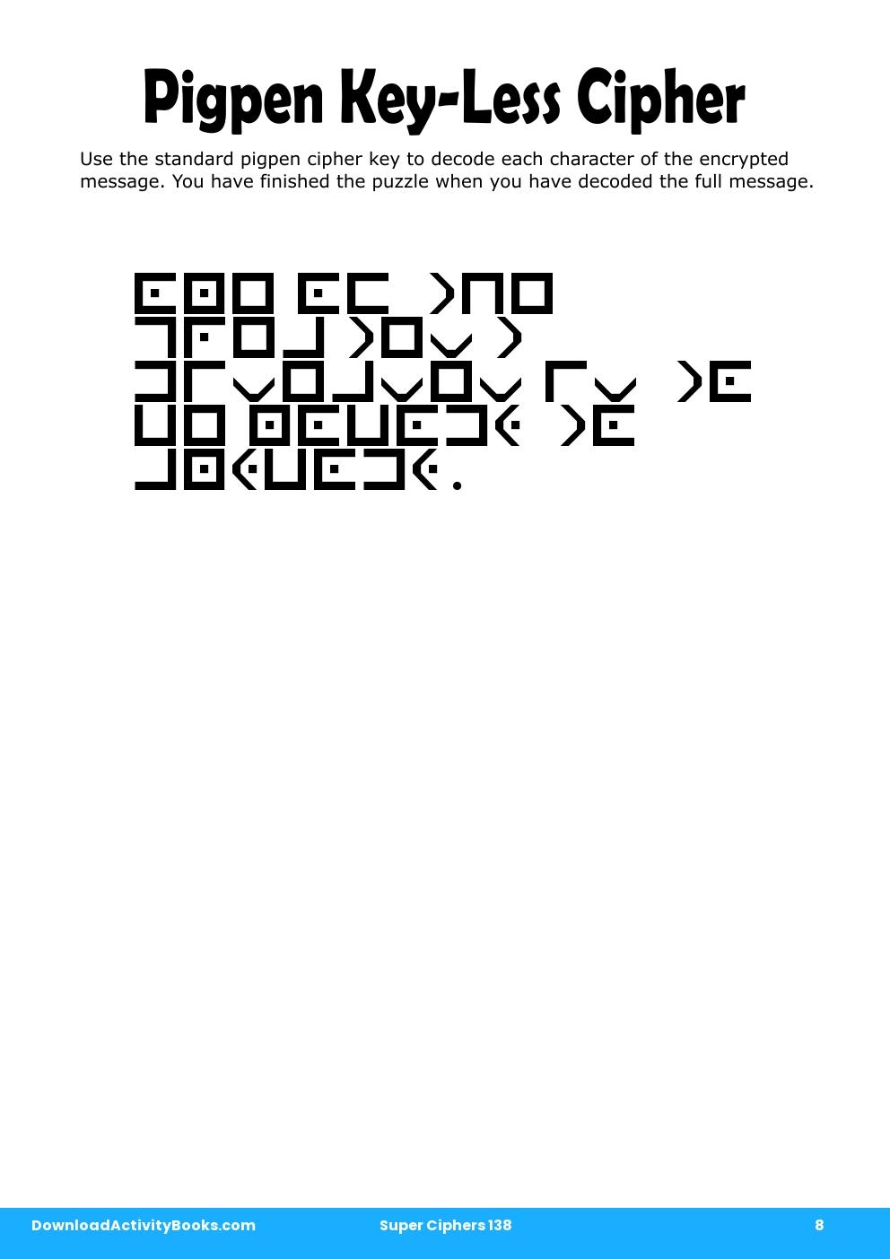 Pigpen Cipher in Super Ciphers 138