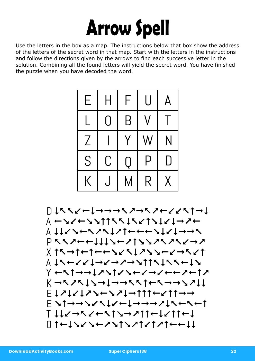 Arrow Spell in Super Ciphers 138