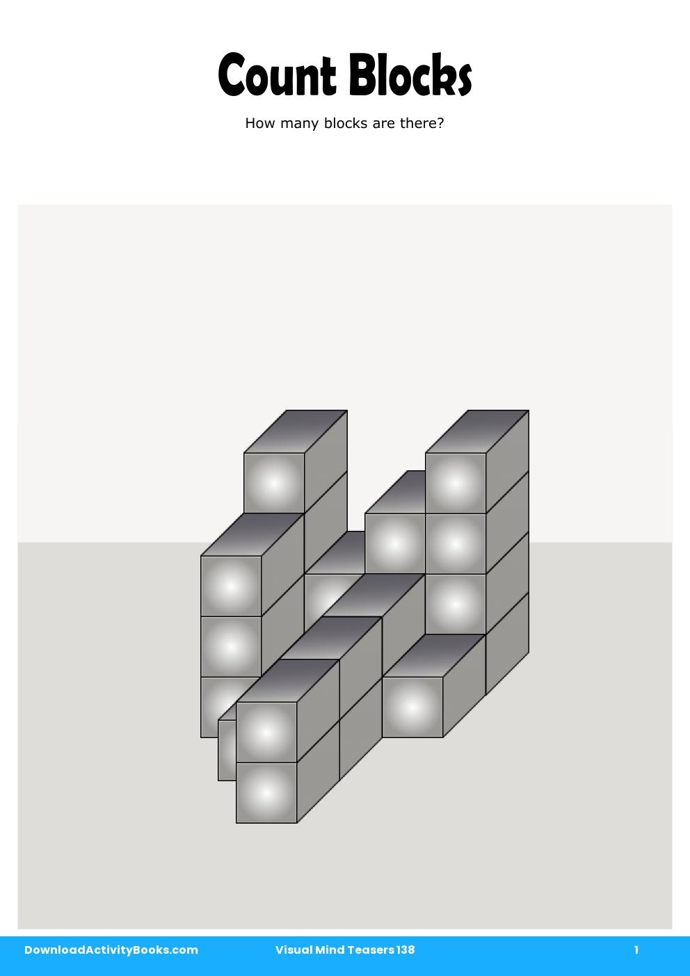 Count Blocks in Visual Mind Teasers 138