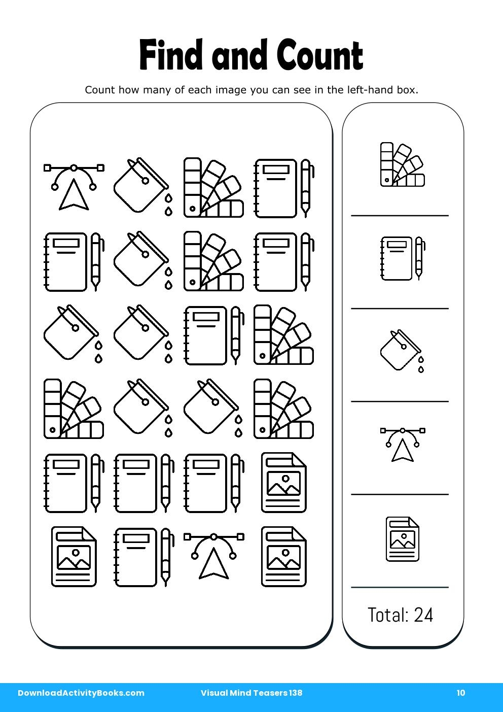 Find and Count in Visual Mind Teasers 138