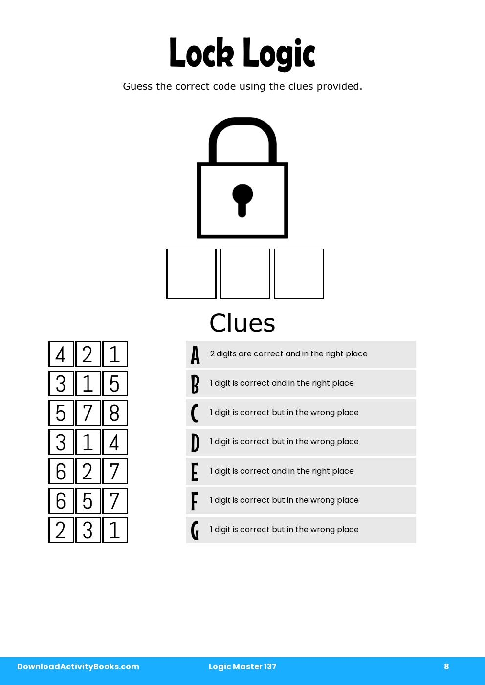 Lock Logic in Logic Master 137