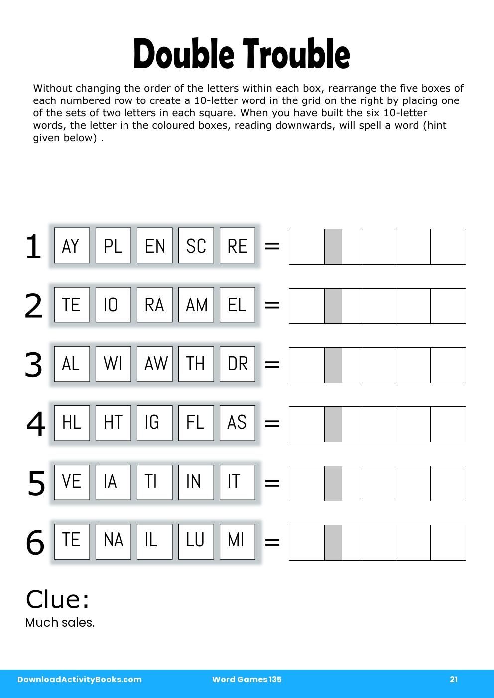 Double Trouble in Word Games 135