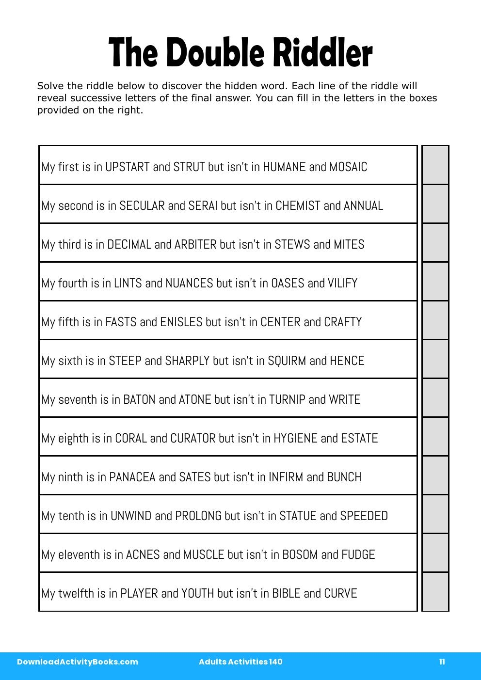 The Double Riddler in Adults Activities 140