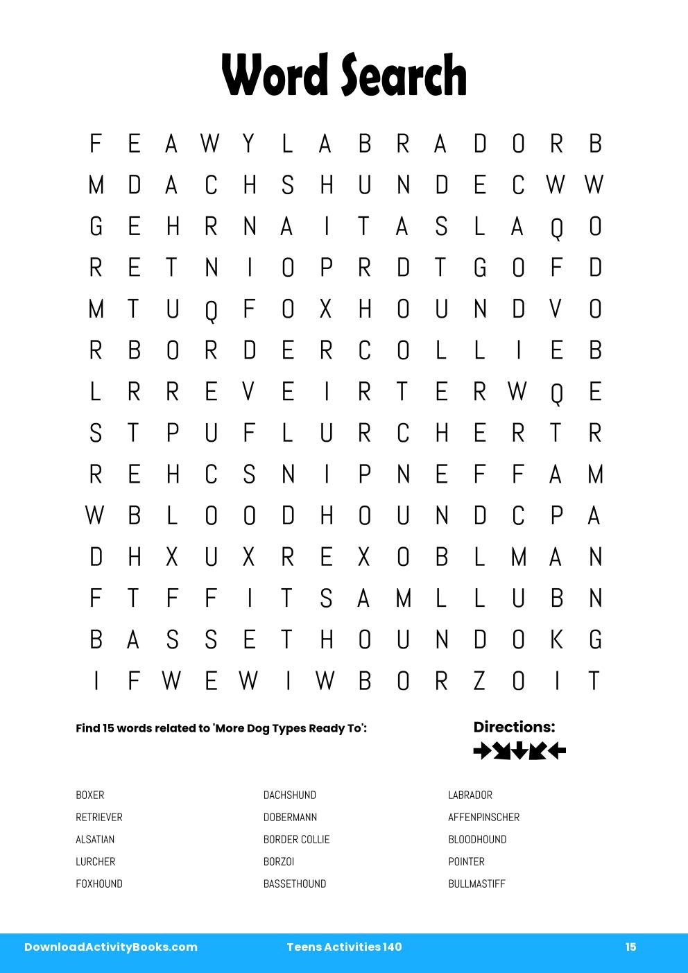 Word Search in Teens Activities 140