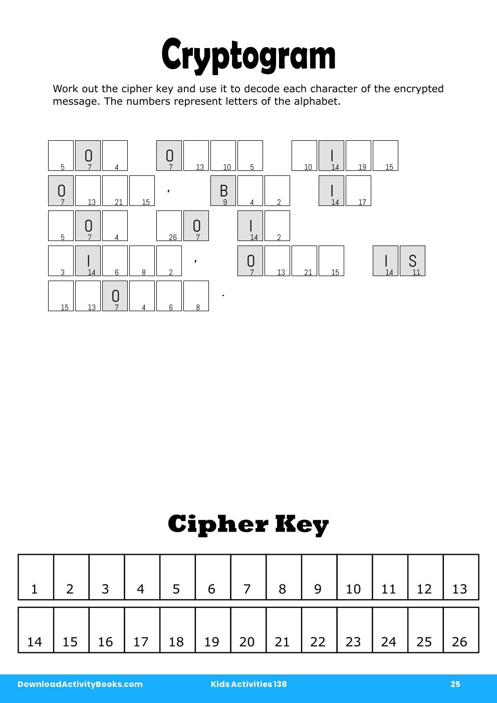 Cryptogram in Kids Activities 138