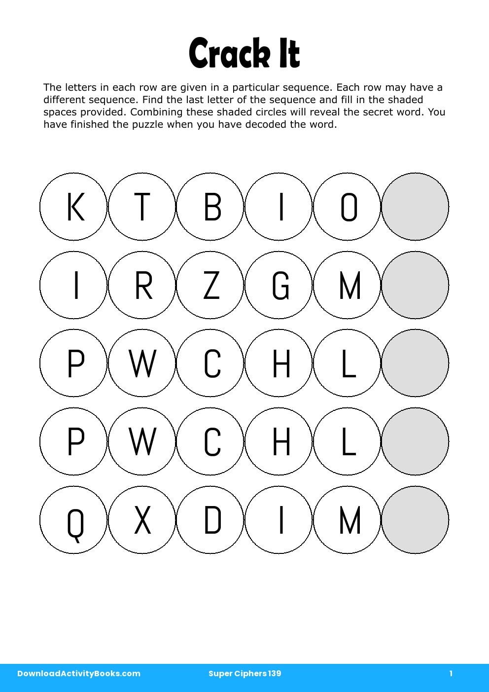 Crack It in Super Ciphers 139