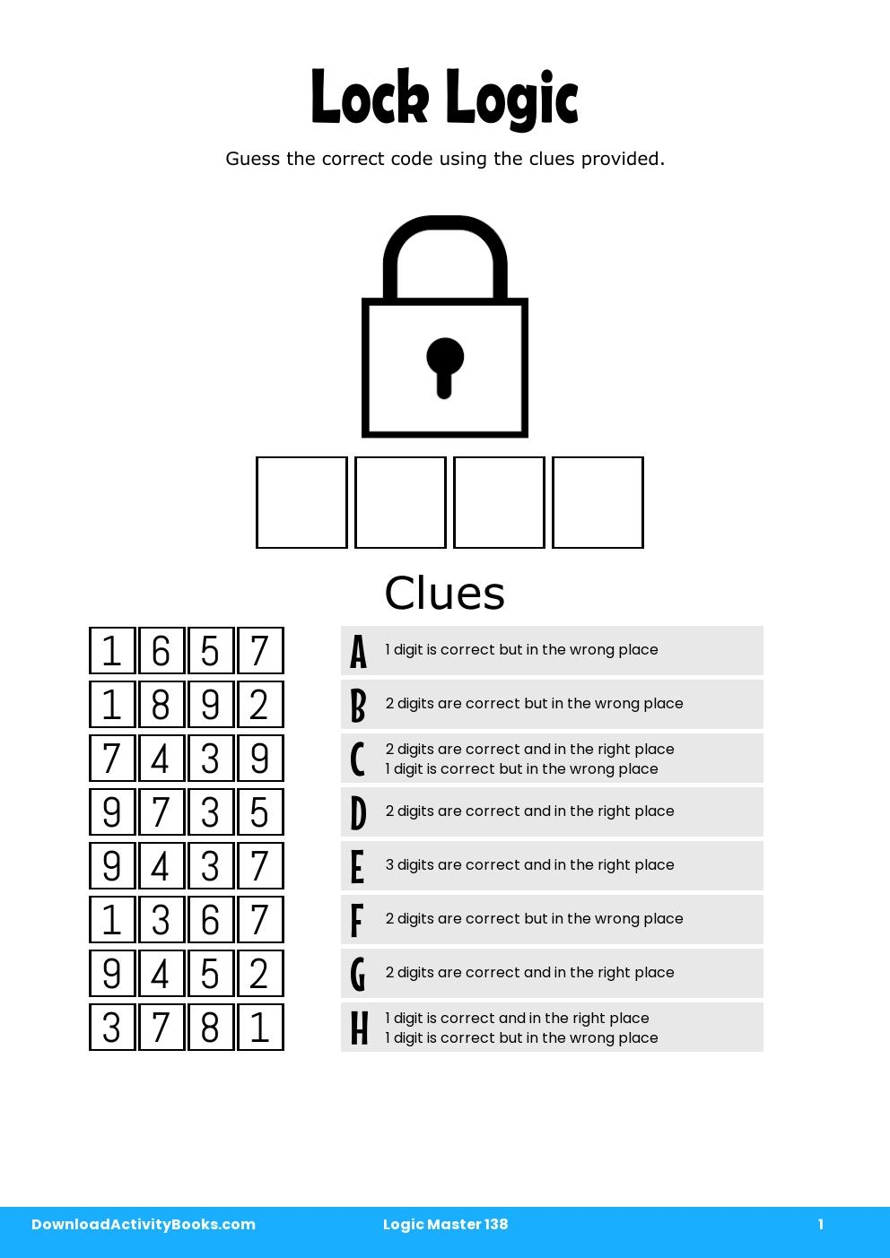 Lock Logic in Logic Master 138