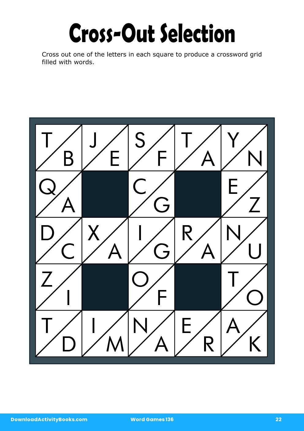 Cross-Out Selection in Word Games 136