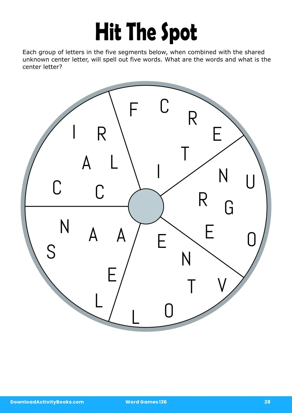 Hit The Spot in Word Games 136