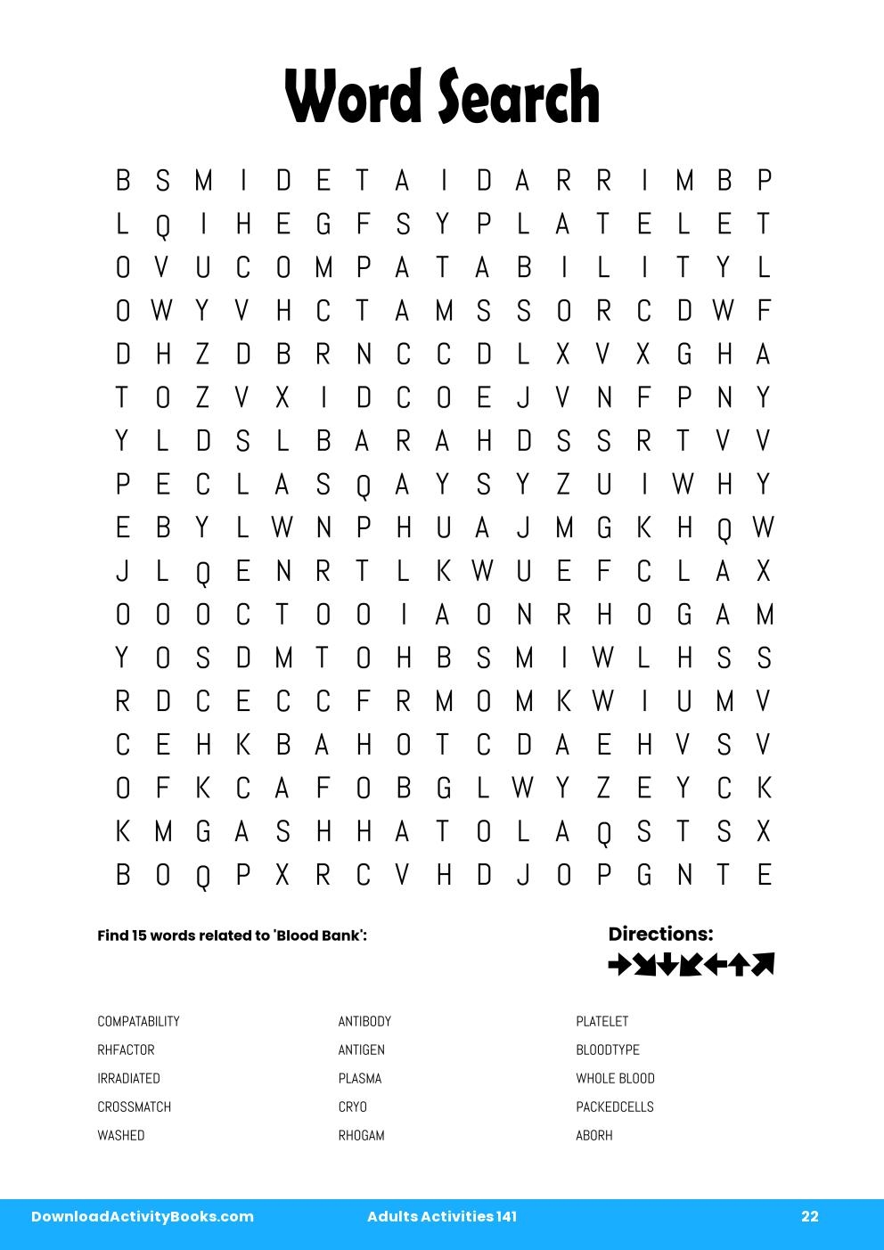 Word Search in Adults Activities 141