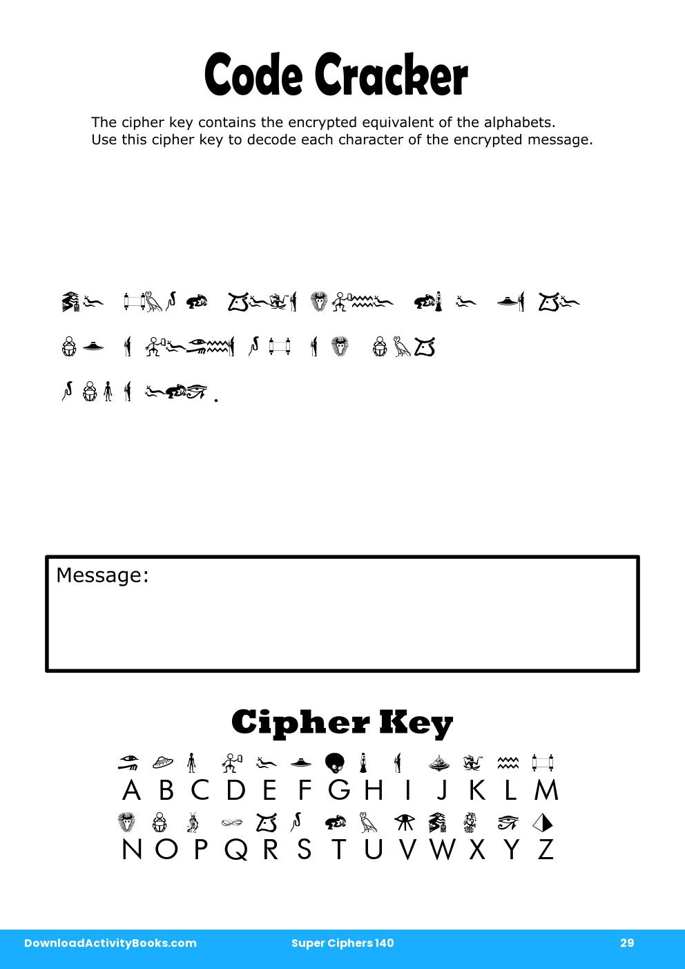 Code Cracker in Super Ciphers 140