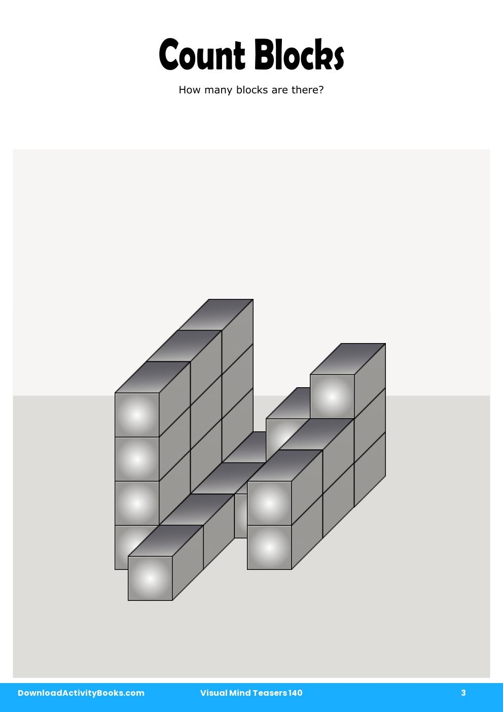 Count Blocks in Visual Mind Teasers 140