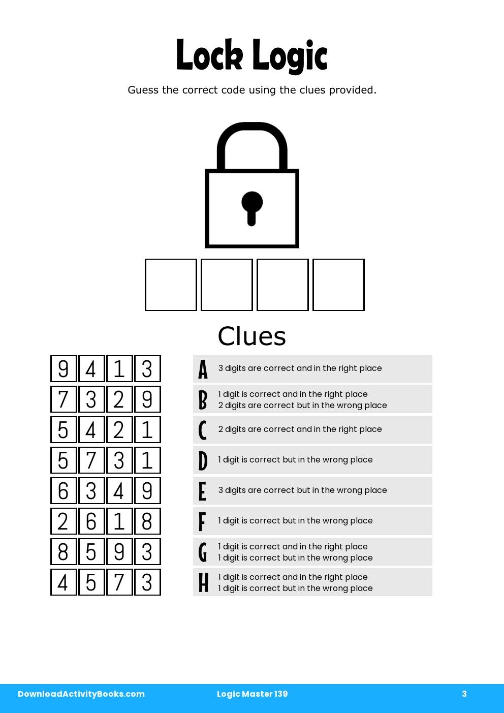 Lock Logic in Logic Master 139