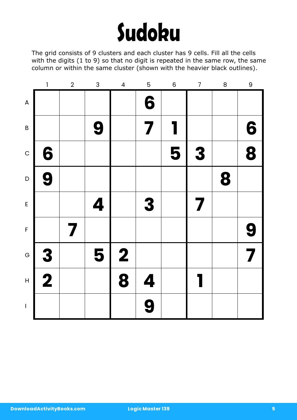 Sudoku in Logic Master 139