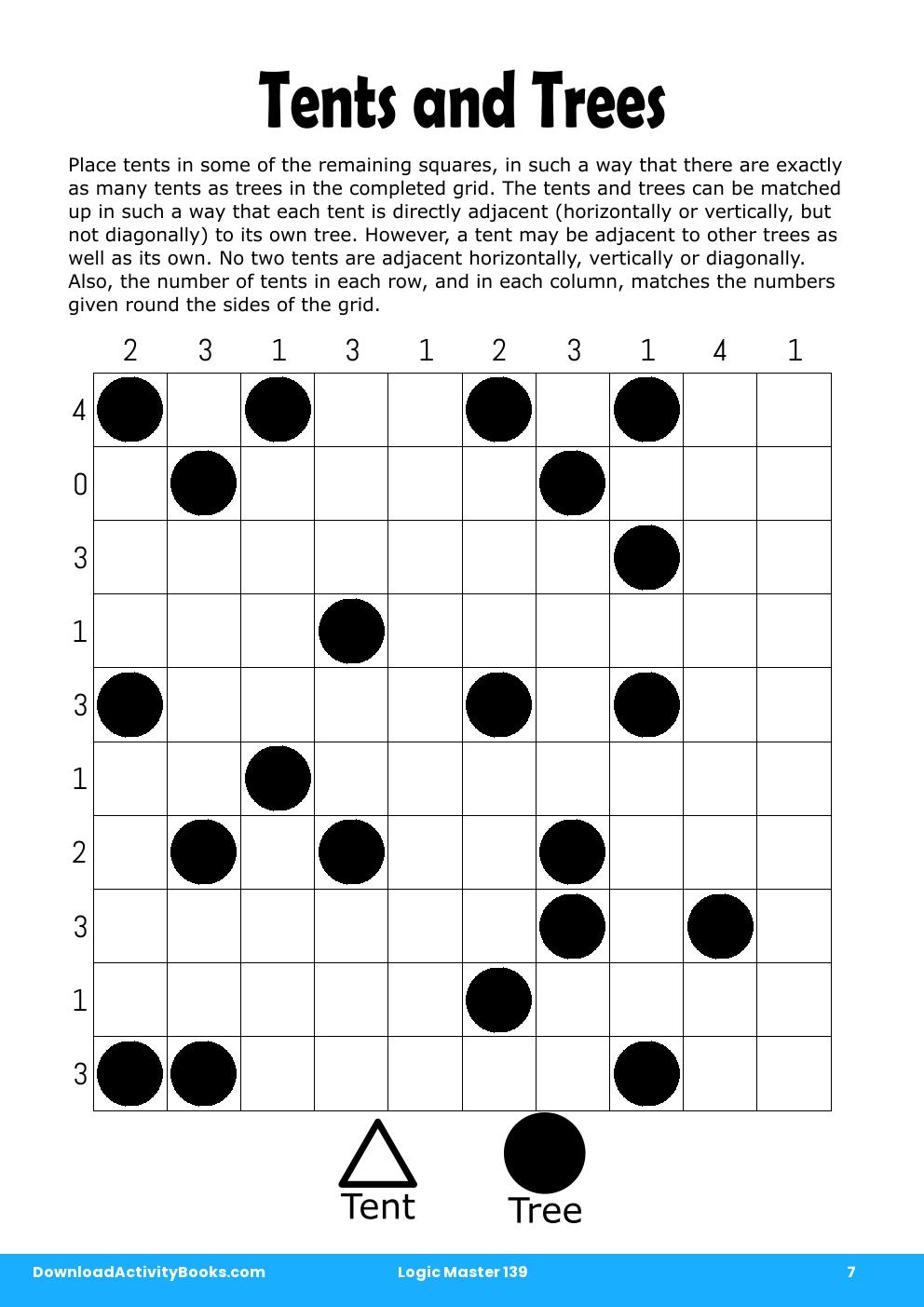 Tents and Trees in Logic Master 139