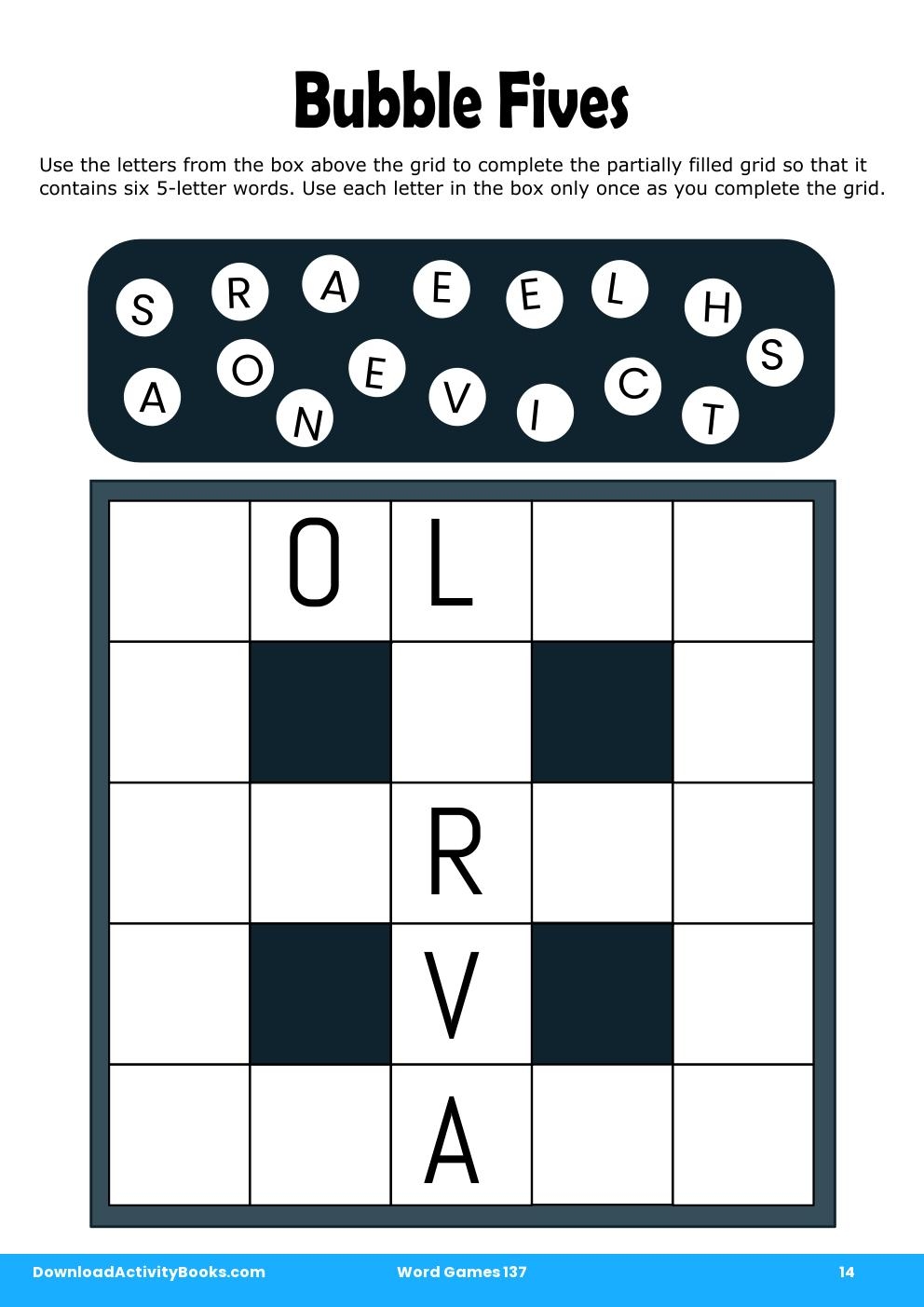 Bubble Fives in Word Games 137