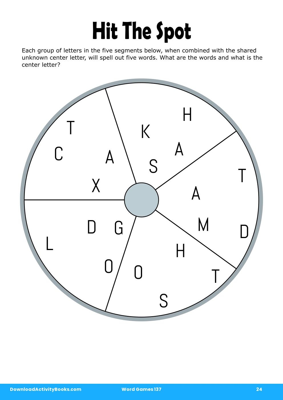 Hit The Spot in Word Games 137