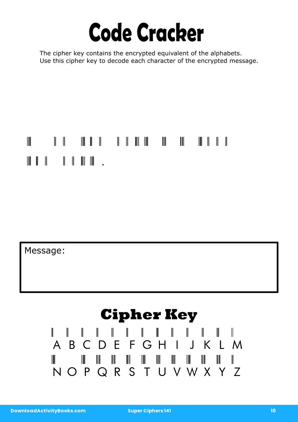 Code Cracker in Super Ciphers 141