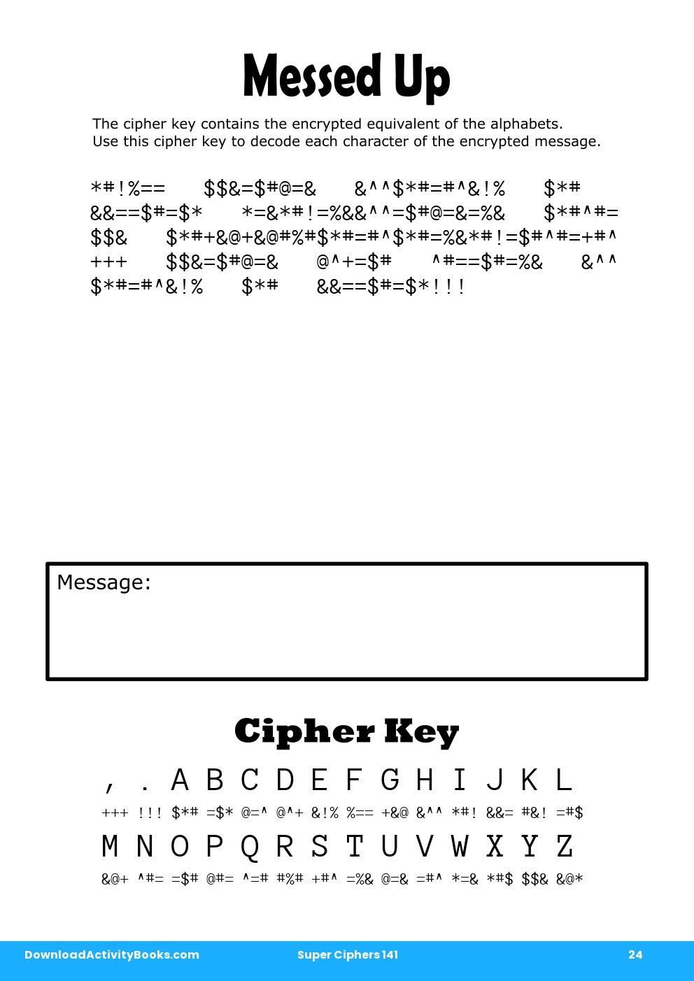 Messed Up in Super Ciphers 141