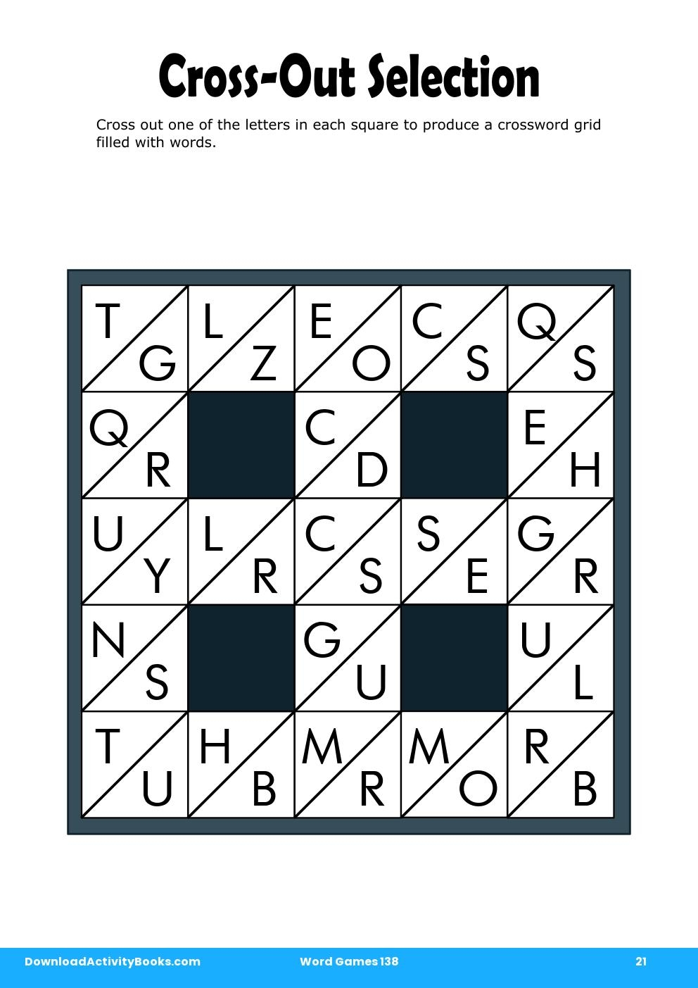 Cross-Out Selection in Word Games 138