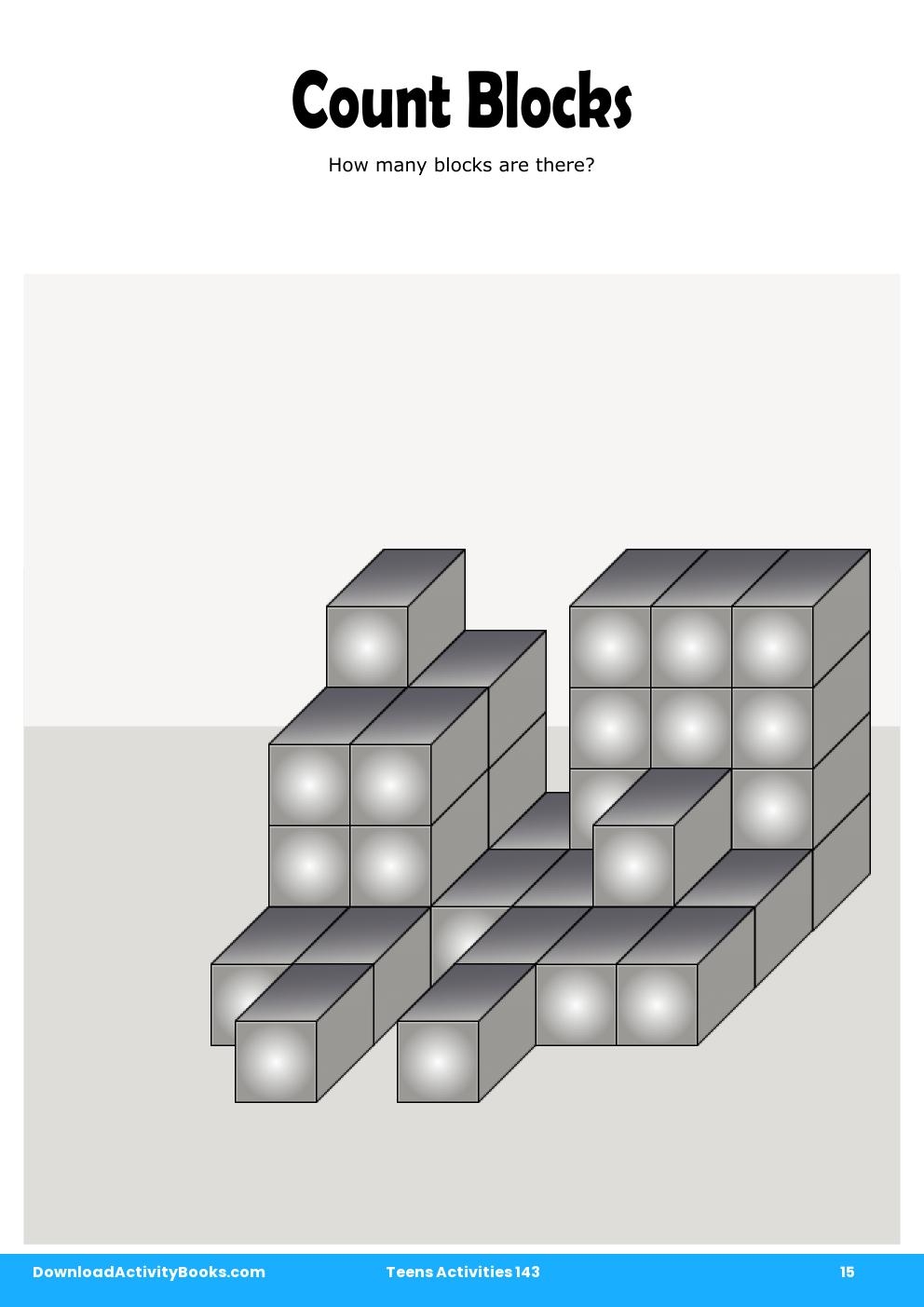 Count Blocks in Teens Activities 143