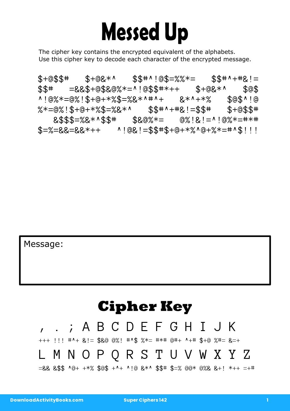 Messed Up in Super Ciphers 142