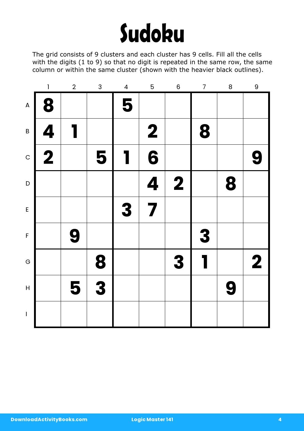 Sudoku in Logic Master 141