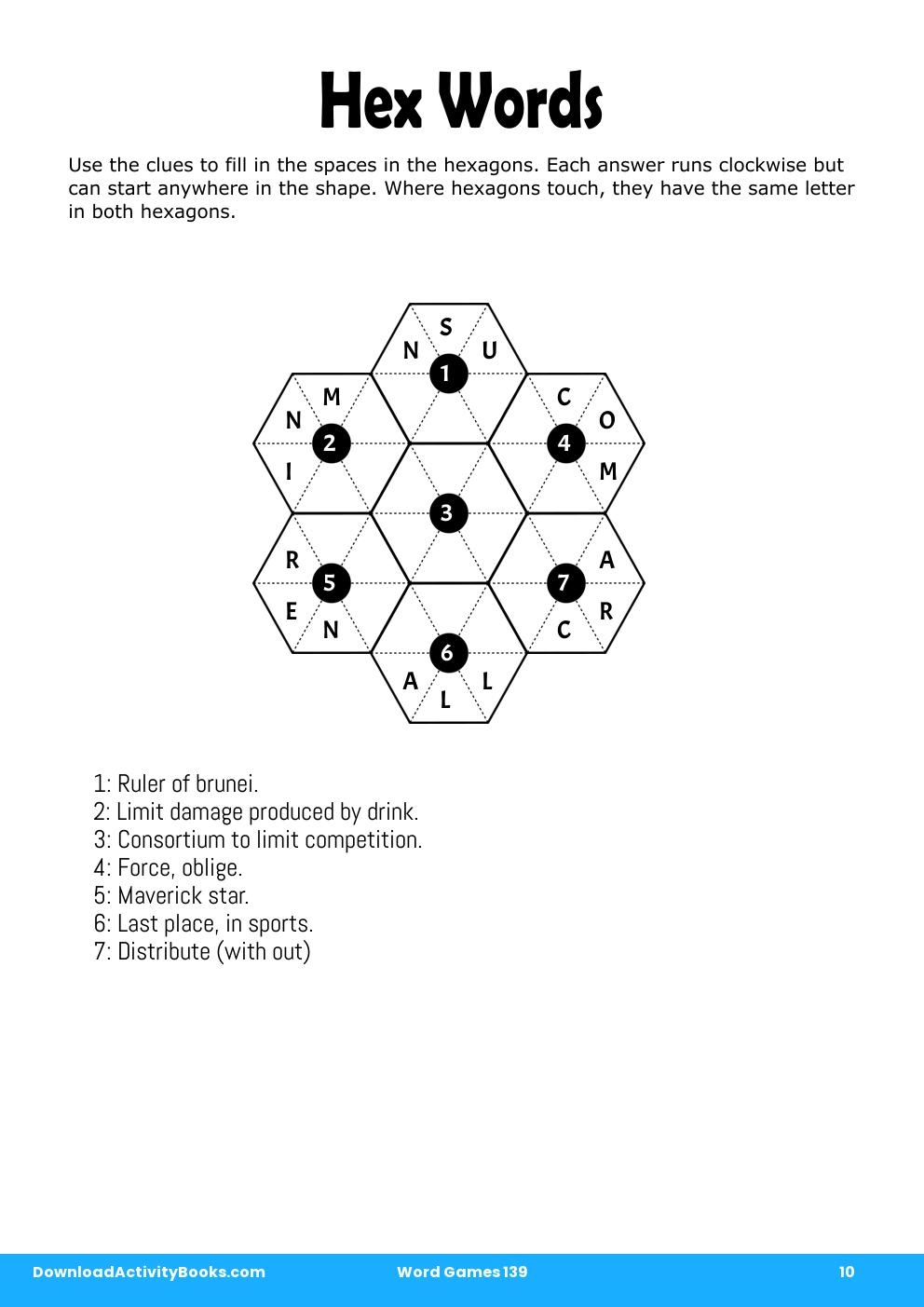 Hex Words in Word Games 139