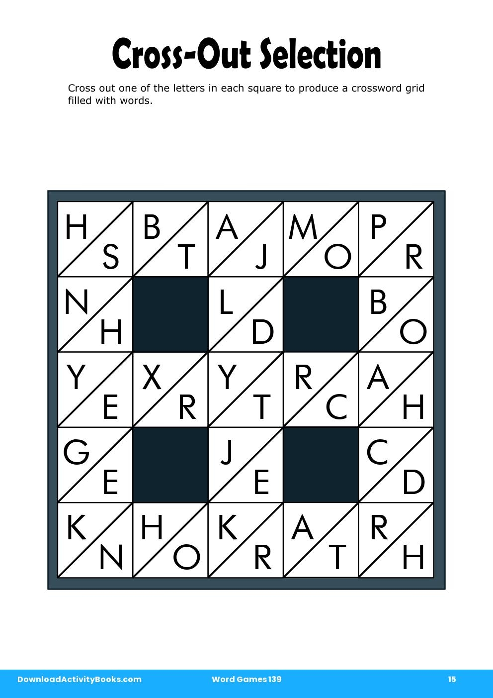 Cross-Out Selection in Word Games 139