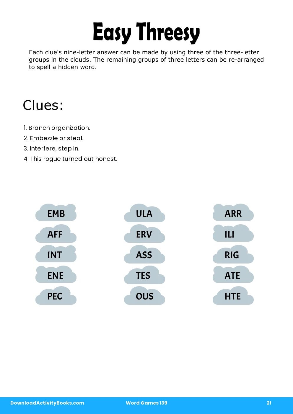 Easy Threesy in Word Games 139